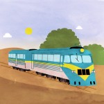 Imagen Buscarril del servicio ramal Ferroviario Talca - Constitución, con acoplado marca Ferrostaal, Modelo SB-56