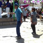 Pareja de baile ejecutando Cahhimbo Mamiñano, en la festividad de la Virgen del Rosario. Autor: Cristían Arias, 2017 